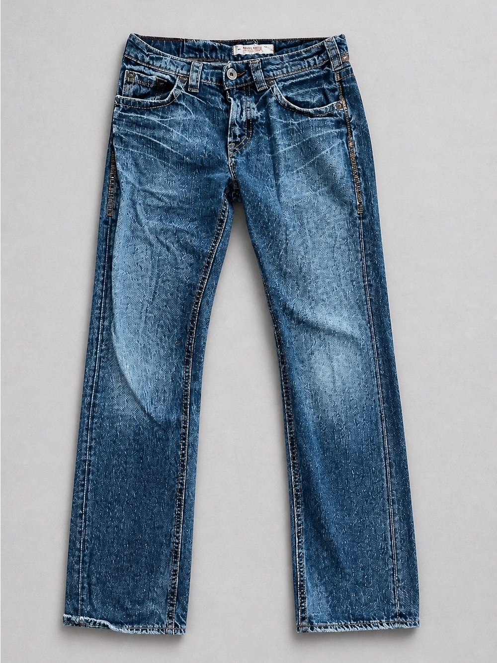 Classic Medium Wash Straight-Leg Jeans – 100% Cotton (34x32)
